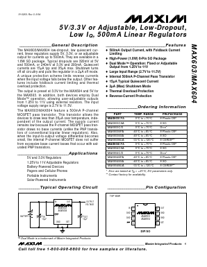 MAX603D Datasheet PDF Maxim Integrated