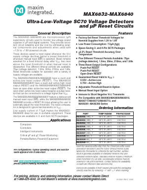 MAX6840 Datasheet PDF Maxim Integrated