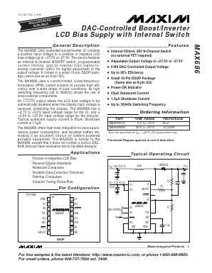 MAX686EEE Datasheet PDF Maxim Integrated