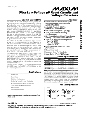 MAX6843 Datasheet PDF Maxim Integrated