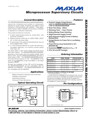 MAX690AC Datasheet PDF Maxim Integrated