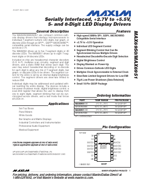 MAX6950EEE Datasheet PDF Maxim Integrated