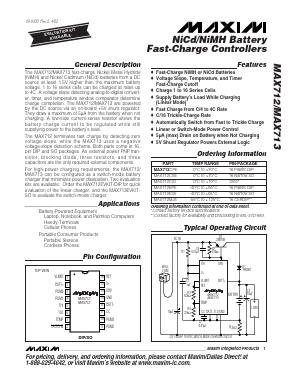 MAX713MJE Datasheet PDF Maxim Integrated