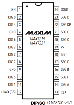 MAX7219CNG Datasheet PDF Maxim Integrated