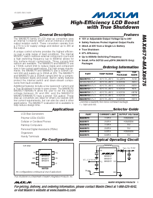 MAX8570ELT+T Datasheet PDF Maxim Integrated