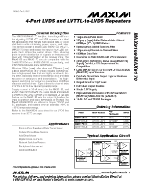 MAX9169 Datasheet PDF Maxim Integrated