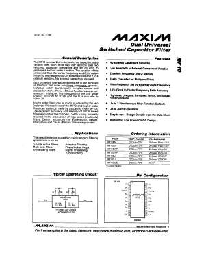 MF10CWP Datasheet PDF Maxim Integrated