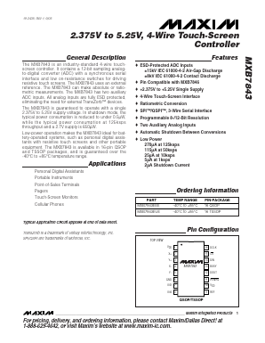 MXB7843 Datasheet PDF Maxim Integrated