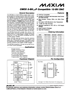 MX7548SQ Datasheet PDF Maxim Integrated
