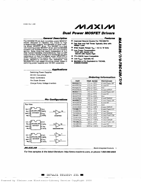 TSC427 Datasheet PDF Maxim Integrated