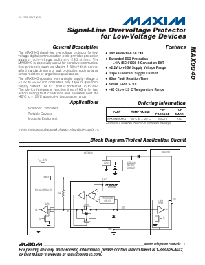 MAX9940 Datasheet PDF Maxim Integrated