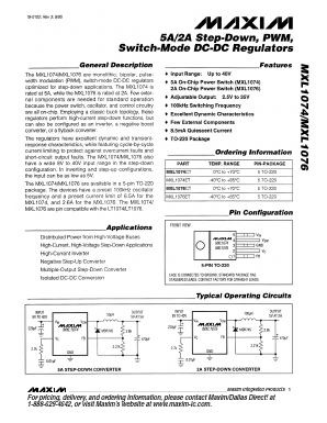 MXL1074 Datasheet PDF Maxim Integrated