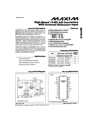 MX7672BQ10 Datasheet PDF Maxim Integrated