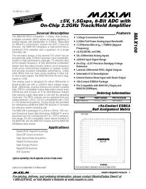 MAX108CHC Datasheet PDF Maxim Integrated