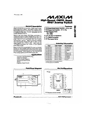 HI3-0201HS-9 Datasheet PDF Maxim Integrated