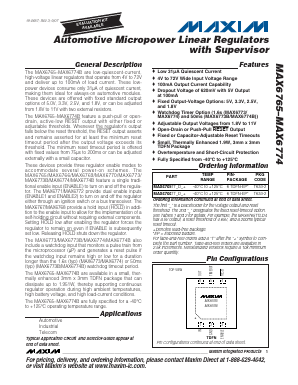 MAX6771TALD2+T Datasheet PDF Maxim Integrated