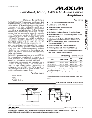 MAX9716EBL-T Datasheet PDF Maxim Integrated