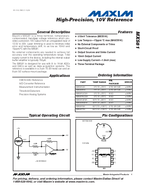 MX581J Datasheet PDF Maxim Integrated