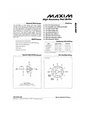 EL2005G Datasheet PDF Maxim Integrated