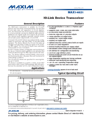 MAX14821EWA Datasheet PDF Maxim Integrated