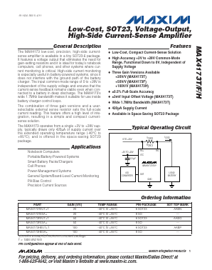 MAX4173 Datasheet PDF Maxim Integrated