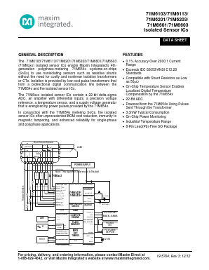 71M6603-IL-F Datasheet PDF Maxim Integrated