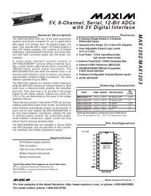 MAX1203ACAP Datasheet PDF Maxim Integrated