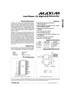 ICL7126CPL Datasheet PDF Maxim Integrated