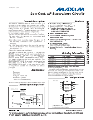 MAX813L Datasheet PDF Maxim Integrated