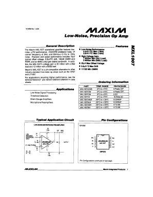 MXL1007CN8 Datasheet PDF Maxim Integrated