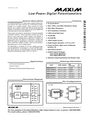 MAX5160_99 Datasheet PDF Maxim Integrated