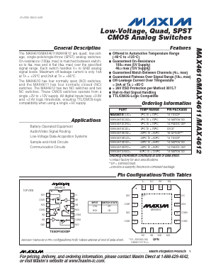 MAX4610ASD Datasheet PDF Maxim Integrated