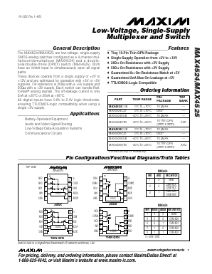 MAX4524CUB Datasheet PDF Maxim Integrated