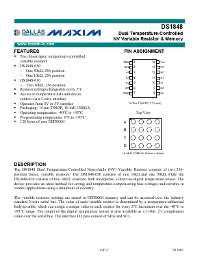 DS1848B-050/TR Datasheet PDF Maxim Integrated