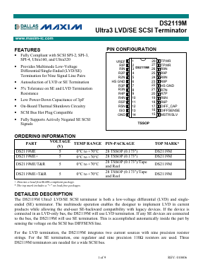 DS2119ME+TR Datasheet PDF Maxim Integrated