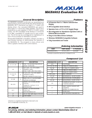 MAX6952EVKIT+ Datasheet PDF Maxim Integrated