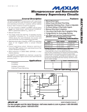 MAX820TMJE Datasheet PDF Maxim Integrated