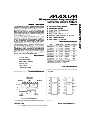 MAX261AMRG Datasheet PDF Maxim Integrated