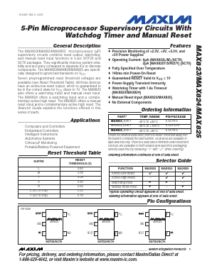 MAX824T Datasheet PDF Maxim Integrated
