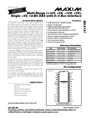 MAX197 Datasheet PDF Maxim Integrated