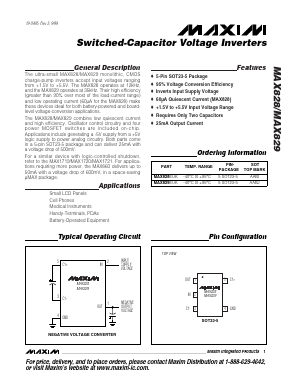 MAX828EUK Datasheet PDF Maxim Integrated