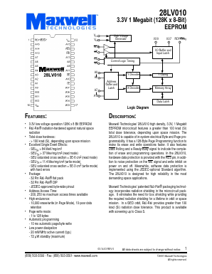 28LV010RPDB25 Datasheet PDF MAXWELL TECHNOLOGIES