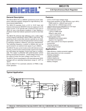 MIC2178 Datasheet PDF Micrel