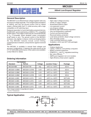 MIC5201-3.0YM Datasheet PDF Micrel