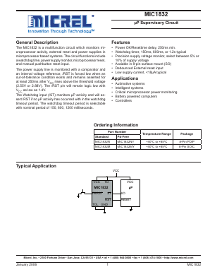 MIC1832 Datasheet PDF Micrel