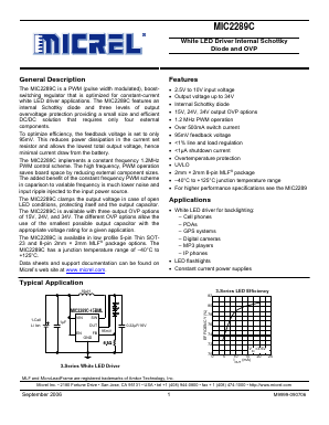 MIC2289C Datasheet PDF Micrel