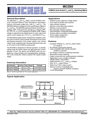 MIC2560-1BWM Datasheet PDF Micrel