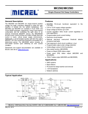 MIC2582-J1YM Datasheet PDF Micrel