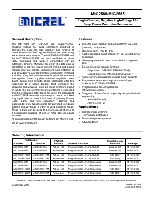 MIC2589-2BM Datasheet PDF Micrel