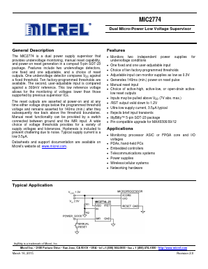 MIC2774H-17YM5 Datasheet PDF Micrel